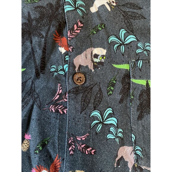 Balls Beachware Mens Button Up Hawaiian Shirt Large Animals With Sunglasses - Picture 4 of 12